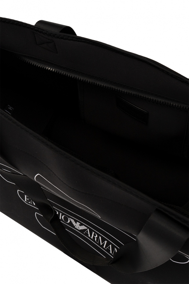 Black Beach bag with logo Emporio Armani - Trainers EMPORIO